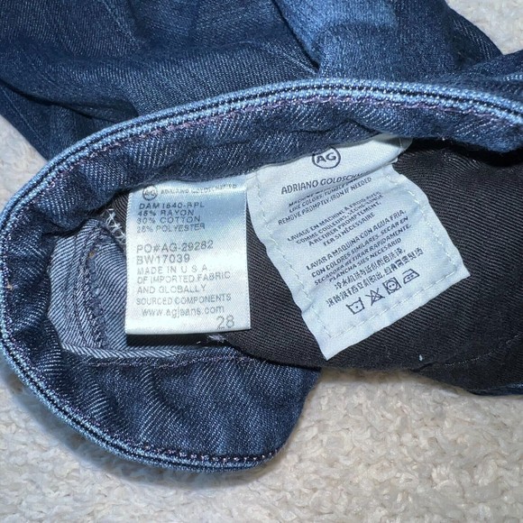 Adriano Goldschmied The Stevie Cuff Slim Straight Cropped Jeans 28 - Picture 3 of 5